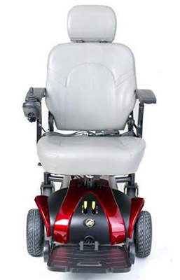 The Golden Alante Electric Wheelchair GP205 facing front.