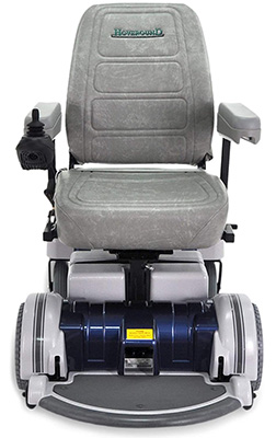 The LX 5 Hoveround power chair with blue accent panels