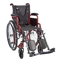 Red Variant of Ziggo Manual Wheelchair