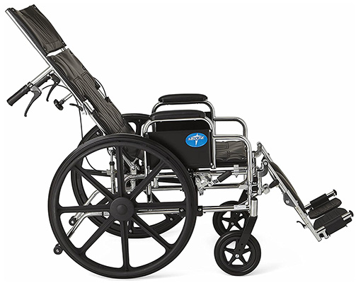 Image of Medline Excel Reclining Wheelchair Reclining Position