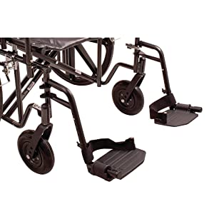 Adjustable leg rests of the ProBasics K7 Extra Heavy Duty wheelchair