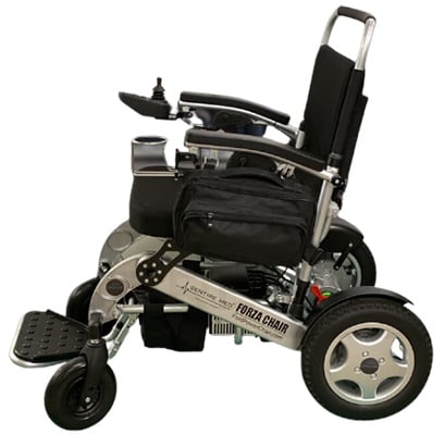 The FCX wheelchair facing to the left