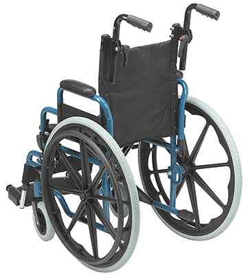 Wheels with tread of the Wallaby Wheelchair 