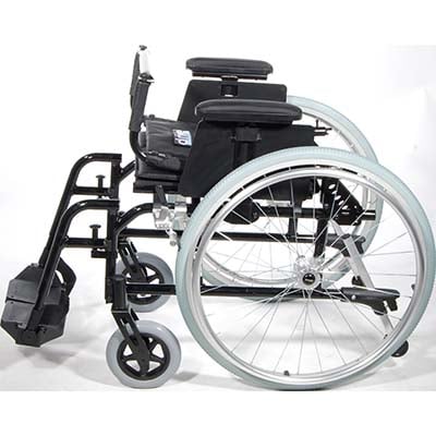 Folded Back Seat of Black Color Cougar Drive Wheelchair