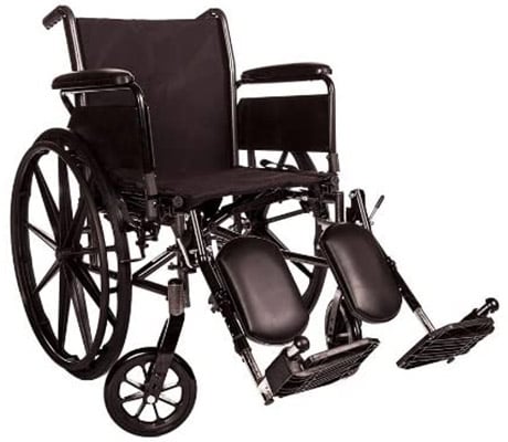 Healthline Lightweight Manual Wheelchair facing halfway to the right