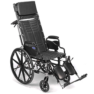 Invacare Recliner wheelchair with Aluminum legrests
