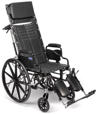 Tracer SX5 Reclining wheelchair with Black frame