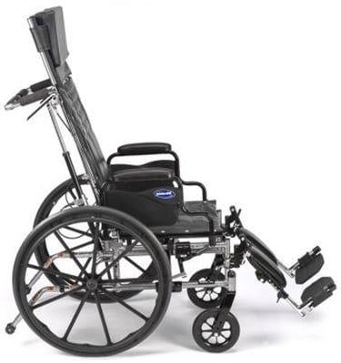 Invacare Reclining wheelchair facing to the right 