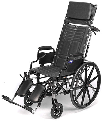 Invacare Tracer SX5 Recliner facing halfway to the left
