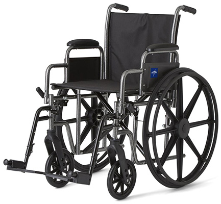 Medline Excel K1 Basic with black upholstery and black frame