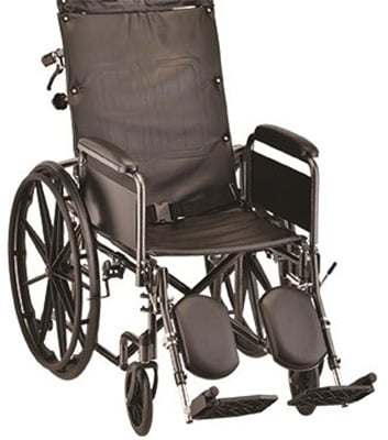 The Nova 6200S Wheelchair with black upholstery