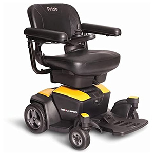 Citrine Yellow variant of the Pride Mobility Go Chair 