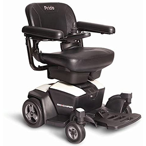 Pearl White variant of the Pride Mobility Go Chair s