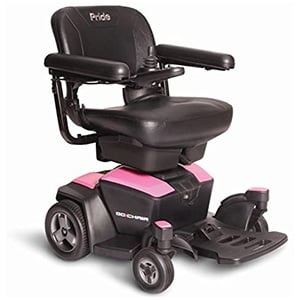 Rose Quartz variant of Pride Mobility Go Chair 