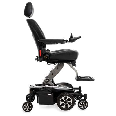 The Pride Jazzy 2 power chair with a joystick controller and footrest
