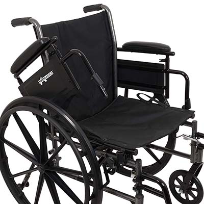K3 ProBasics Lightweight Wheelchair with lifted right armrest