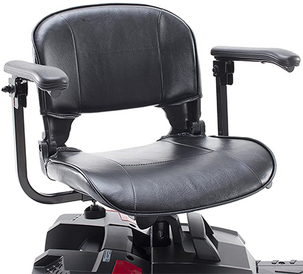 PU upholstered chair and armrests of Drive Medical Scout scooter