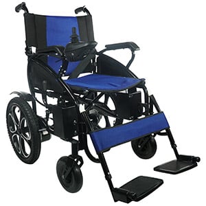 Comfy Go 6011 with blue nylon upholstery and black frame