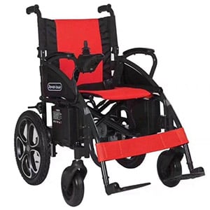 Comfy Go 6011 with red nylon upholstery and black frame