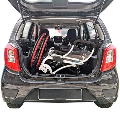 Leo II Standing Wheelchair placed in an SUV trunk