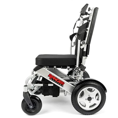 Porto Mobility Quattro Power Wheelchair with flipped-up armrests
