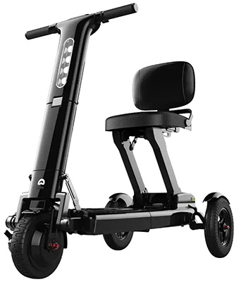 Relync R1 Folding Mobility Scooter facing halfway to the left