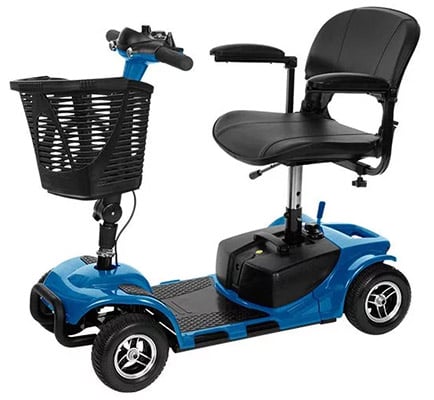 Vive 4-wheel Power Mobility Scooter almost fully facing to the left 