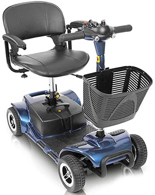 Vive 4 Wheel Scooter with a front-mounted basket