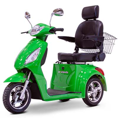 Green variant of Ew 36 Electric Scooter