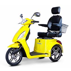 Yellow variant of EWheels EW-36 Mobility Scooter 