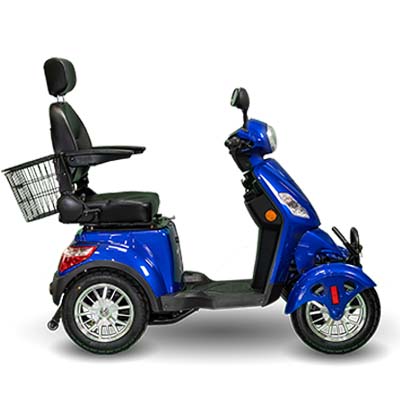 EWheels EW-46 with a basket attached at the back of the seat