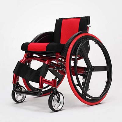 Red variant of the SHOWGG Sports and Leisure Wheelchair 