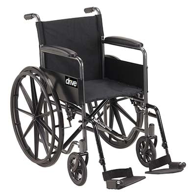Drive Medical DFL19 RD wheelchair with black frame