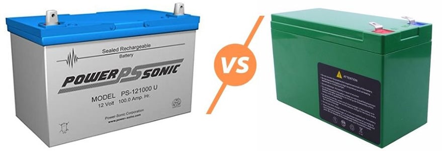 Power Sonic lead acid battery vs. electric wheelchair lithium battery