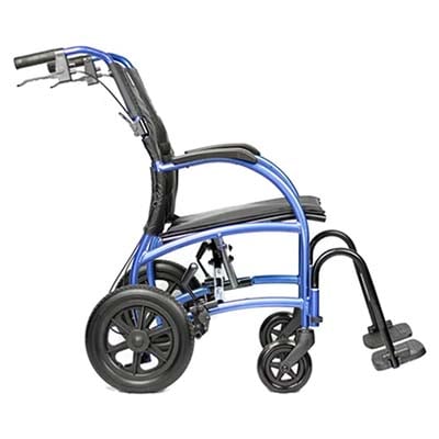 Strongback Mobility Lightweight Wheelchair with blue frame