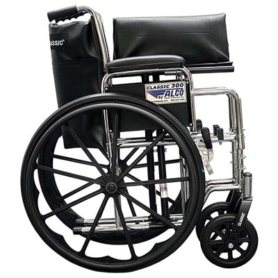 Wheel hub of the ALCO Heavy Duty Chrome Wheelchair 