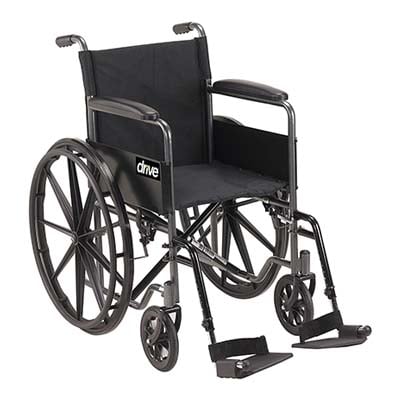 Drive Medical SSP118FA-SF wheelchair with Black frame