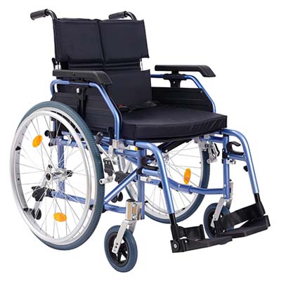 Medwarm Aluminum Multifunctional Wheelchair with Blue frame 