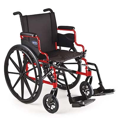 CostInvacare 9000 XT wheelchair with Red frame
