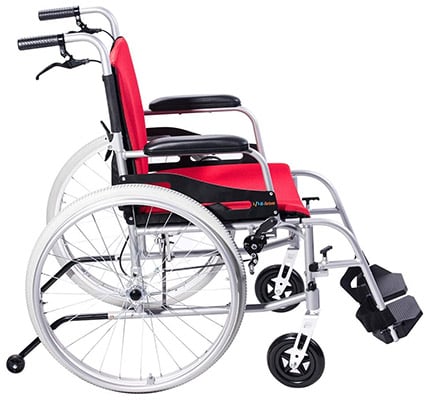 Red variant of Hi-Fortune Wheelchair 