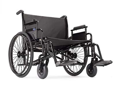 Invacare 9000 Topaz Heavy Duty wheelchair with Black frame