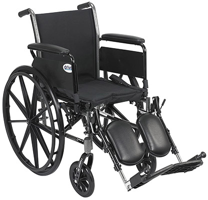 Drive Medical K320DFA-ELR Cruiser III wheelchair with Black frame