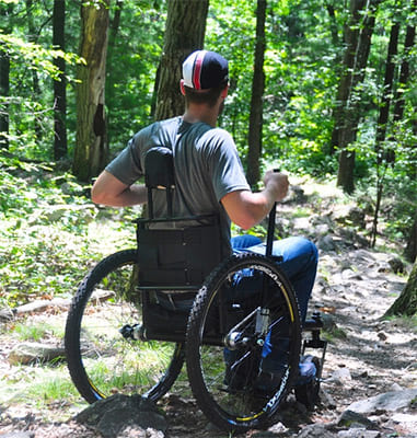 Backview of GRIT Freedom All Terrain Wheelchair