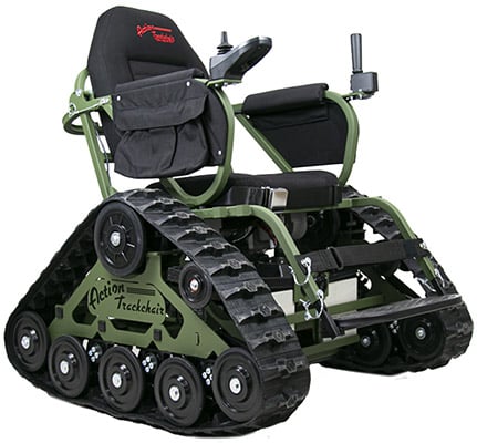 Leftfront of Trackchair STS All Terrain Wheelchair