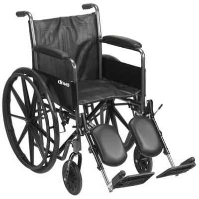 Drive Medical 18-inch wheelchair with Black frame
