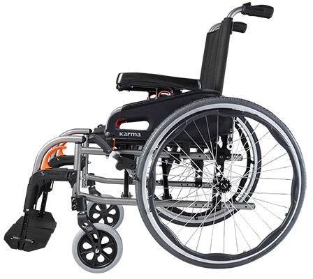 Karma Flexx wheelchair with front caster wheels