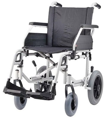 Deluxe S-ECO Transit wheelchair with Grey frame