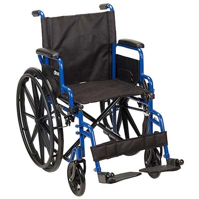 Ultra lightweight wheelchair with Blue frame