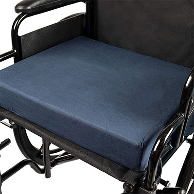 Cushioned seat of a wheelchair
