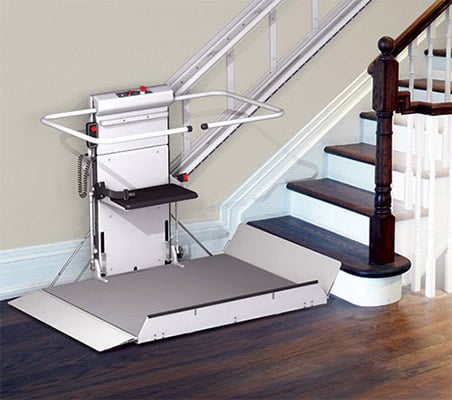 An incline lift at home for wheelchairs 